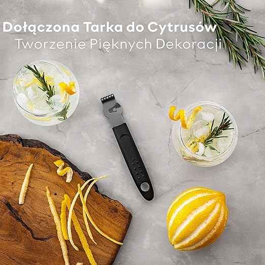 BarDeluxe Zestaw Barmanski, 12-częściowy, Zestaw Koktajlowy, Shaker 750 ml