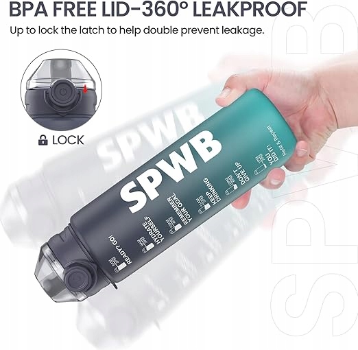 MOTYWACYJNA butelka SPORTOWA na wodę SPWB 1L z filtrem BIDON BPA-FREE