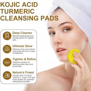 Kwas Kojowy i Kurkuma Płatki Oczyszczające do Twarzy 60Szt, Peeling do - obrazek 5