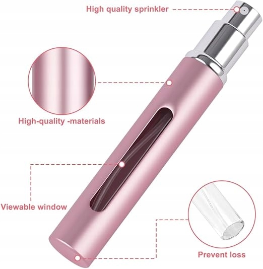 4x Atomizer Podróżny na Perfumy 5ml Butelka do Perfum Fiolka z Rozpylaczem