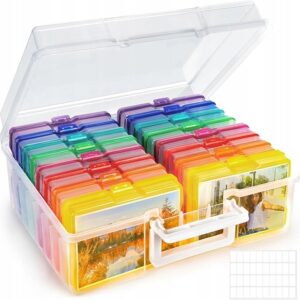 ALBUM ORGANIZER NA ZDJĘCIA POJEMNIK PUDEŁKO KASETKI 1600 ZDJĘĆ DUŻE