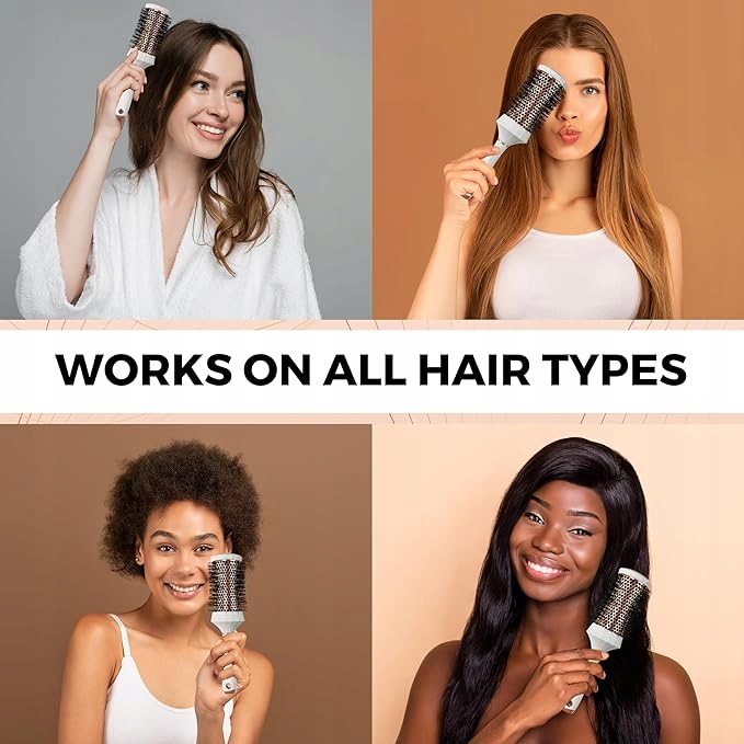 Lily England Zestaw okrągłych szczotek do włosów, 4 sztuki, Prezent, Walent - obrazek 3