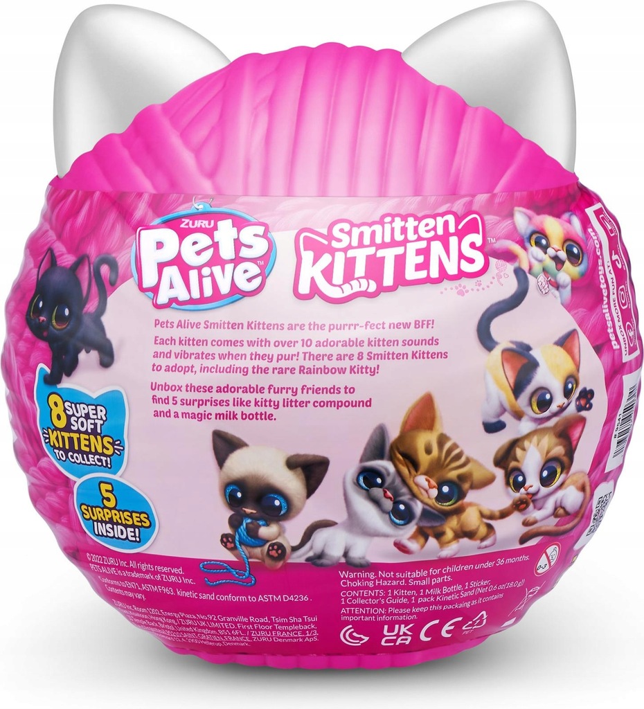 Zestaw ZURU Pets Alive Smitten Kittens Gingy Kot pluszowy interaktywny - obrazek 3