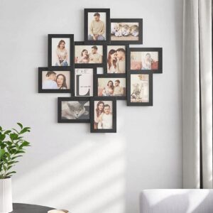 SONGMICS Ramki na zdjęcia na 12 zdjęć w formacie 10 x 15 cm CZARNE - obrazek 2