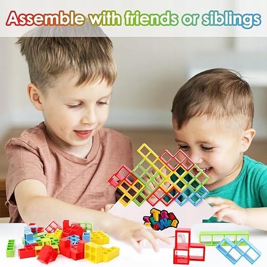 GRA układanka edukacyjna TETRIS wieża TETRA TOWER 72 el. PREZENT Montessori