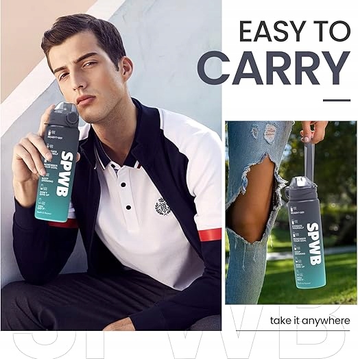MOTYWACYJNA butelka SPORTOWA na wodę SPWB 1L z filtrem BIDON BPA-FREE