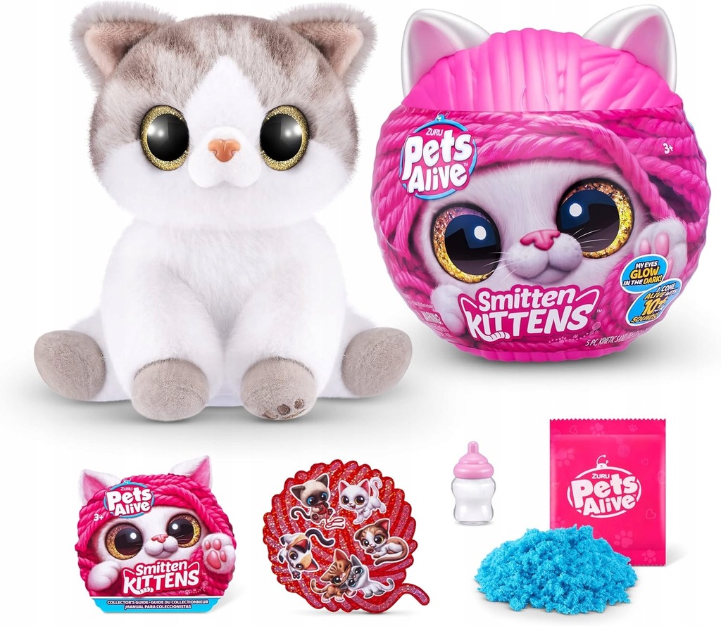 Zestaw ZURU Pets Alive Smitten Kittens Alli kot pluszowy interaktywny - obrazek 1