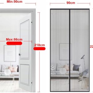 MOSKITIERA MAGNETYCZNA 90 x 220cm NA DRZWI SIATKA NA KOMARY OWADY DO DRZWI - obrazek 2