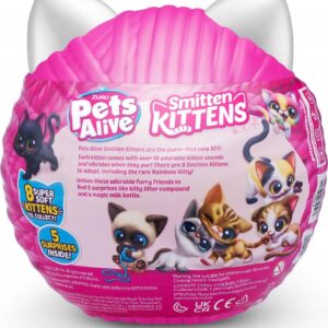 Zestaw ZURU Pets Alive Smitten Kittens Sissy kot pluszowy interaktywny - obrazek 4