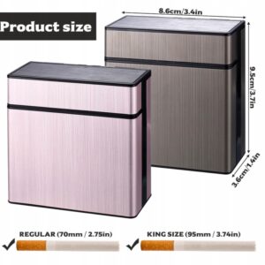 2 metalowe etui na papierosy z aluminium eleganckie pudełko na papierosy 40 - obrazek 2
