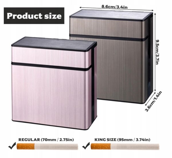 2 metalowe etui na papierosy z aluminium eleganckie pudełko na papierosy 40