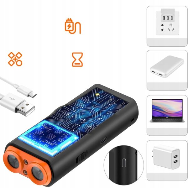 PODWÓJNIE ULTRADŹWIĘKOWY ODSTRASZACZ PSÓW LED TRESER ELEKTRYCZNY PSA
