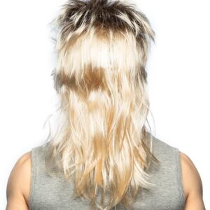 Peruka męska ROCKMAN lata 80 blond - obrazek 3