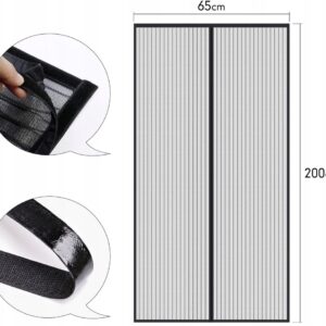 MOSKITIERA MAGNETYCZNA 65 x 200cm NA DRZWI SIATKA NA KOMARY OWADY DO DRZWI - obrazek 3