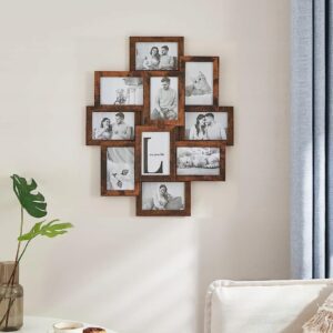 SONGMICS Ramki na zdjęcia na 10 zdjęć w formacie 10 x 15 cm BRĄZOWE - obrazek 2