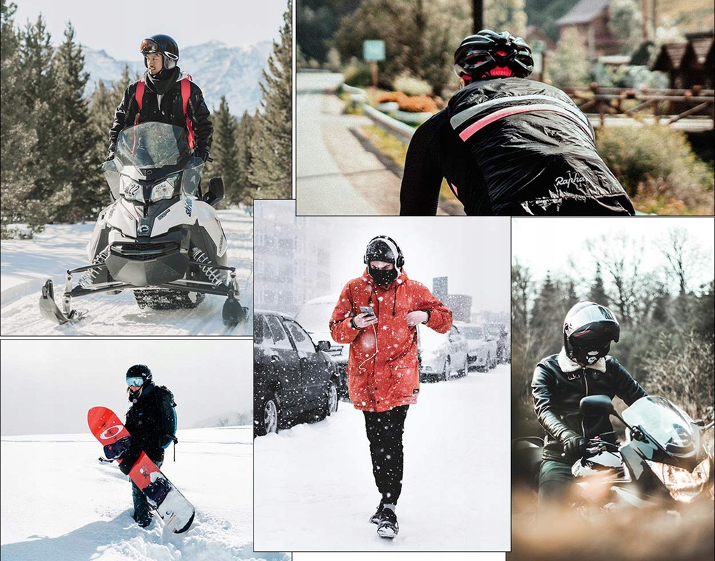 Kominiarka termoaktywna motocyklowa rowerowa narciarstwo ocieplana pod kask - obrazek 8