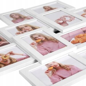 SONGMICS Ramki na zdjęcia na 12 zdjęć w formacie 10 x 15 cm BIAŁE - obrazek 2