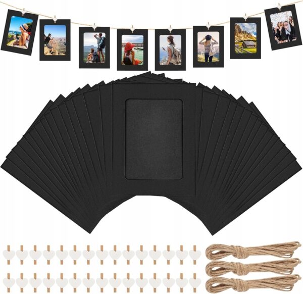 Ramka na wiele zdjęć 30x PAPIEROWA NA ZDJĘCIA DO PODWIESZANIA 15 x 11 cm