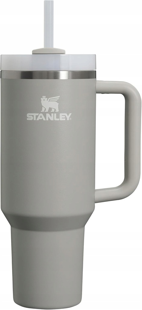 KUBEK STANLEY 1200ml Z SŁOMKĄ POKRYWKĄ I UCHWYTEM TERMICZNY SZARY