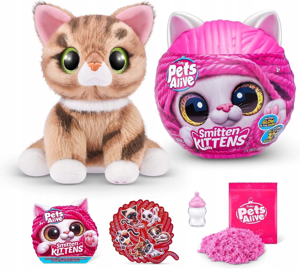 Zestaw ZURU Pets Alive Smitten Kittens Gingy Kot pluszowy interaktywny - obrazek 1