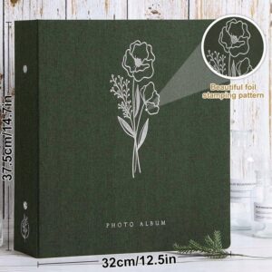 ALBUM FOTOGRAFICZNY NA ZDJĘCIA LNIANY 1000 KIESZENI 11,5 x 15 cm ZIELONY XL - obrazek 5