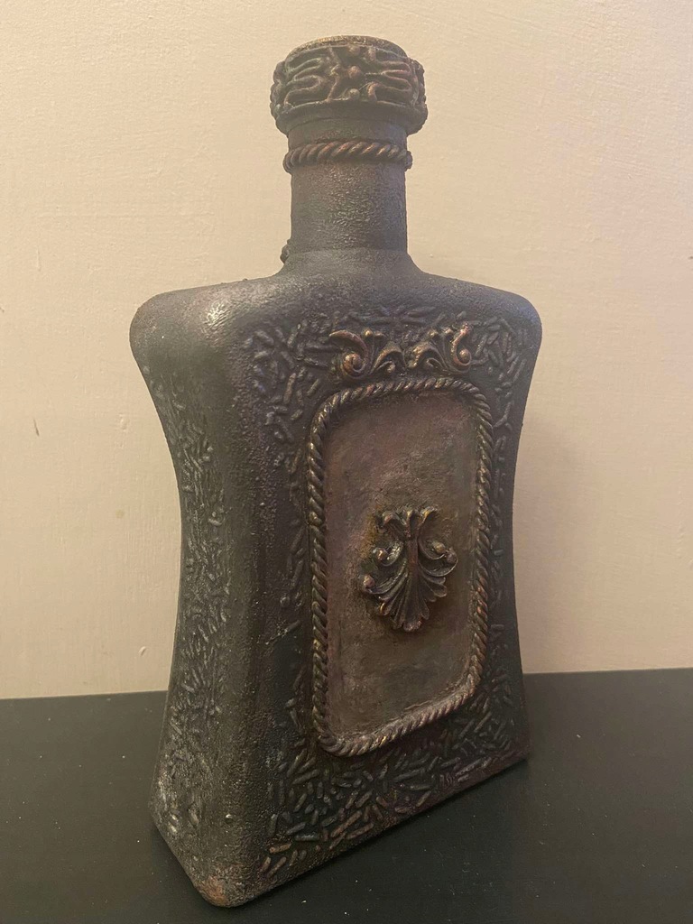 KARAFKA ozdobna RĘCZNIE WYKONANA elegancka zdobiona na prezent na whisky - obrazek 2
