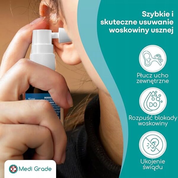 Krople do uszu z wodorowęglanem sodu Medi Grade