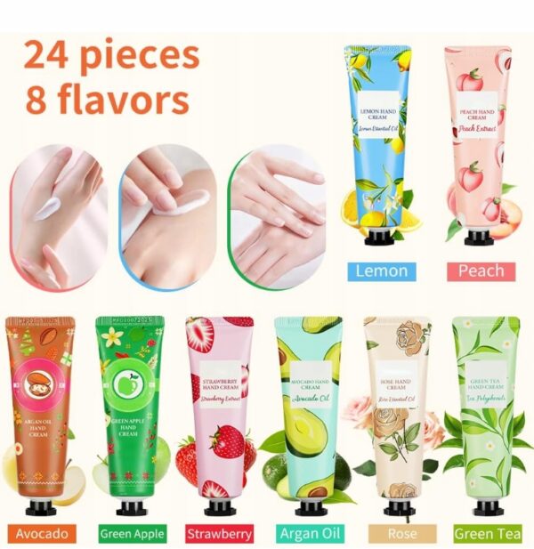 Nawilżający mini krem do rąk, 24 x 30 ml Naprawczy krem do rąk WALENTYNKI