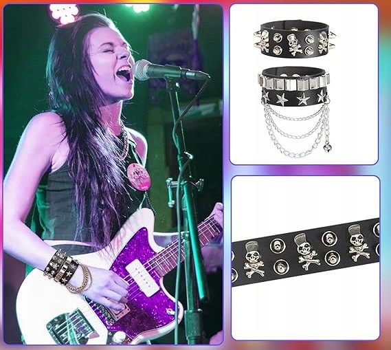 AKCESORIA ROCKMAN DODATKI DO STROJU METAL 80 90 CHUSTA KOSTIUM METALOWIEC