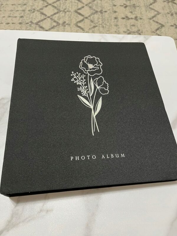 ALBUM FOTOGRAFICZNY NA ZDJĘCIA LNIANY 1000 KIESZENI 11,5 x 15 cm CZARNY XL