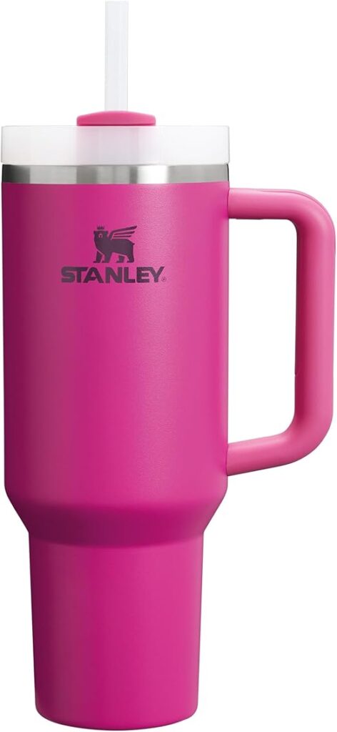KUBEK STANLEY 1200ml Z SŁOMKĄ POKRYWKĄ I UCHWYTEM TERMICZNY RÓŻOWY