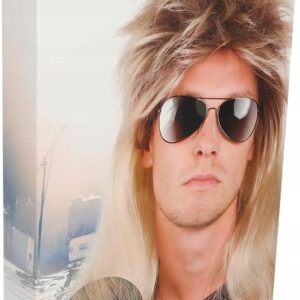 Peruka męska ROCKMAN lata 80 blond - obrazek 2