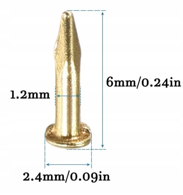 1,2 x 6 mm małe gwoździe x 200 szt. mini gwoździe DIY dekoracyjne
