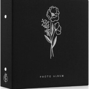 ALBUM NA ZDJĘCIA FOTOGRAFICZNY LNIANY 600 KIESZENI 11,5 x 15 cm CZARNY XL