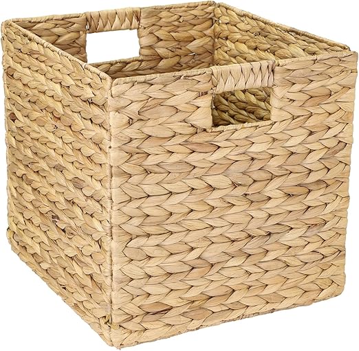 Pleciony kosz HIACYNT WODNY 1 SZTUKA!. 32 x 34,5 x 32 cm, naturalny HMF