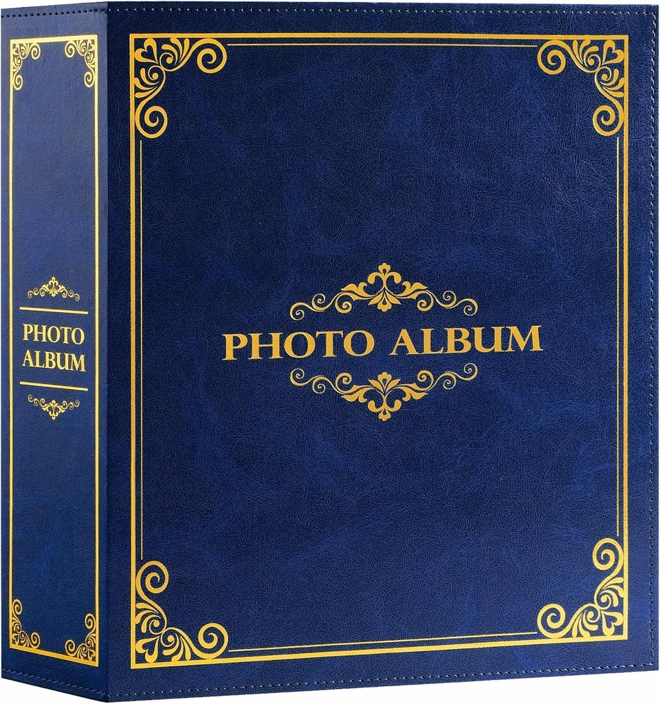 ALBUM FOTOGRAFICZNY NA ZDJĘCIA TRADYCYJNY 1000 KIESZENI 10x15 NIEBIESKI XL ,,PHOTO" - obrazek 1