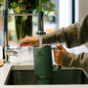 KUBEK STANLEY 1200ml Z SŁOMKĄ POKRYWKĄ I UCHWYTEM TERMICZNY ZIELONY - obrazek 2