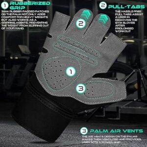 RĘKAWICZKI NA SIŁOWNIE WESTWOODFOX OCHRONA FITNESS STAB.NADGARSTK rozmiar M - obrazek 4