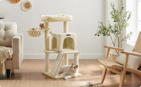 Drapak wysoki, legowisko, maty do drapania, wieża Feandrea 61 - 100 cm