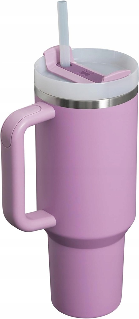 KUBEK STANLEY 1200ml Z SŁOMKĄ POKRYWKĄ I UCHWYTEM TERMICZNY FIOLETOWY