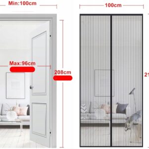 MOSKITIERA MAGNETYCZNA 100 x 210cm NA DRZWI SIATKA NA KOMARY OWADY DO DRZWI - obrazek 2