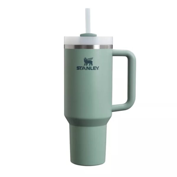 KUBEK STANLEY 1200ml Z SŁOMKĄ POKRYWKĄ I UCHWYTEM TERMICZNY ZIELONY