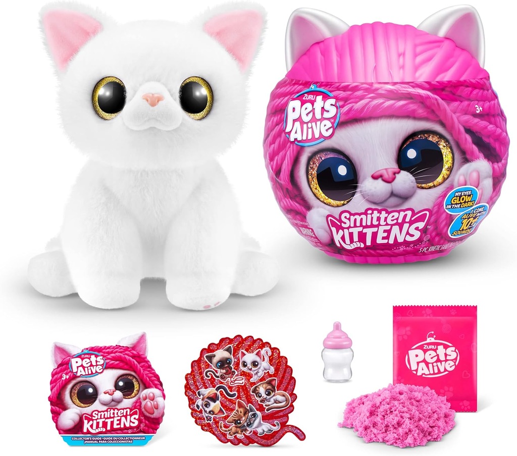 Zestaw ZURU Pets Alive Smitten Kittens Sissy kot pluszowy interaktywny - obrazek 1
