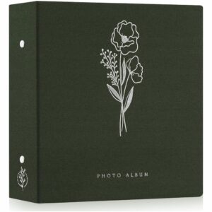 ALBUM FOTOGRAFICZNY NA ZDJĘCIA LNIANY 600 KIESZENI 11,5 x 15 cm ZIELONY XL