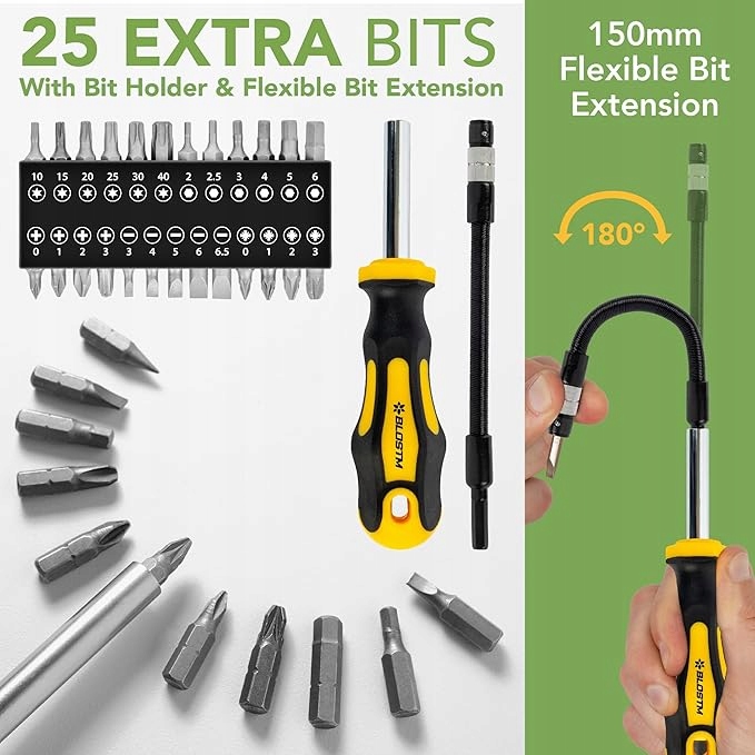 ZESTAW ŚRUBOKRĘTÓW WKRĘTAKÓW PRECYZYJNE BITY KLUCZE NASADOWE TORX 65el - obrazek 5