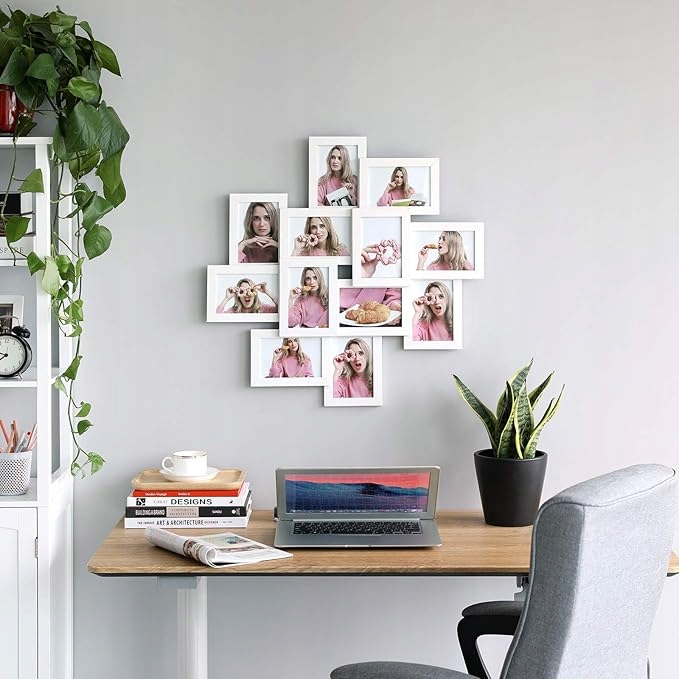 SONGMICS Ramki na zdjęcia na 12 zdjęć w formacie 10 x 15 cm BIAŁE - obrazek 5