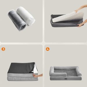 FEANDREA Łóżko ortopedyczne dla psów, sofa, łóżko dla zwierząt 120x85x25 cm - obrazek 9