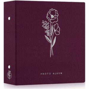 ALBUM FOTOGRAFICZNY NA ZDJĘCIA LNIANY 1000 KIESZENI 10 x 15 cm FIOLETOWY XL