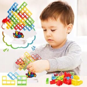 GRA układanka edukacyjna TETRIS wieża TETRA TOWER 72 el. PREZENT Montessori - obrazek 4