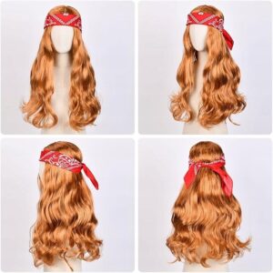 Zestaw punkowy ROCKMAN ROCK N ROLL Bandana + peruka + 2xsiatka LATA 80 90 - obrazek 2